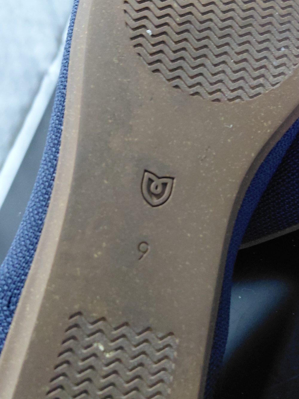 Rothy's Navy Knit Slip-On Flats with Lime Insole - Picture 4 of 4